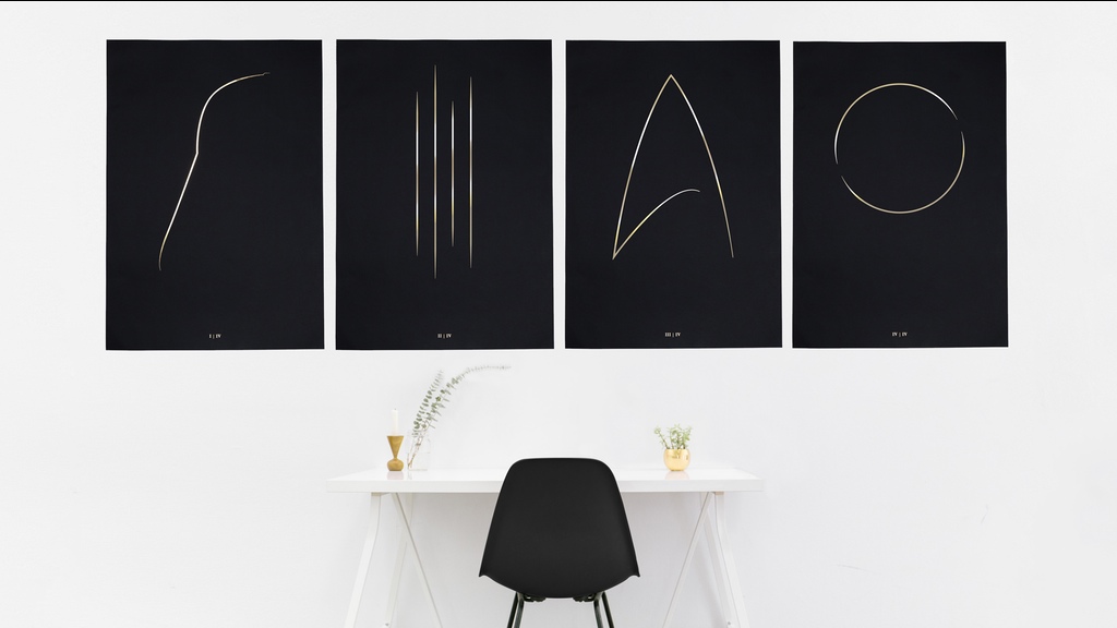 THE THIN GOLD LINE – MINIMAL LUXURY POSTERS