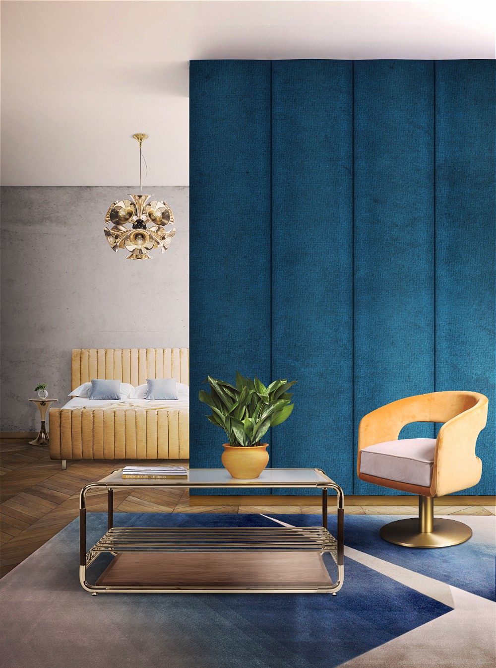 Mood Board- Using Lapis Blue on Your Mid-Century Furniture