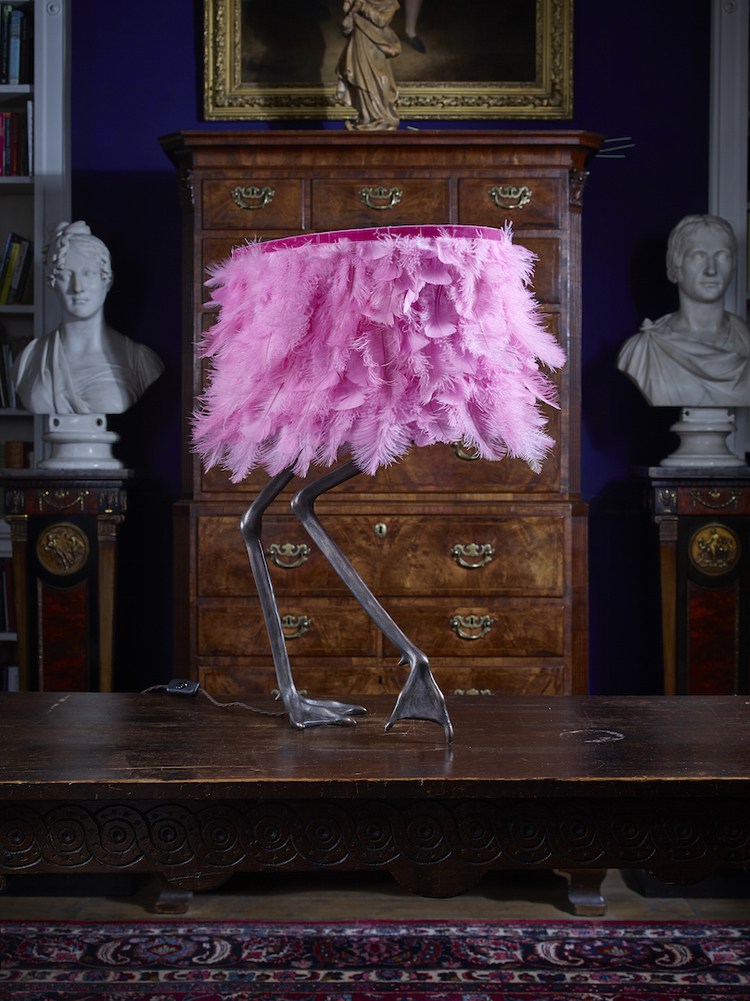 flamingo flamingo EXPLORING THE FLAMINGO INTERIORS TREND Viren wild pink lamp Temple and Ivy