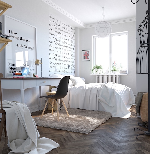 modernist-scandinavian-bedroom-design Scandinavian Bedroom 5 Ideas/Inspirations to a Scandinavian Bedroom modernist scandinavian bedroom design
