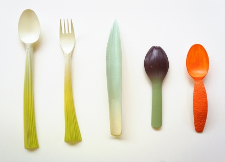 Chinese designer creates biodegradable utensils with corn starch