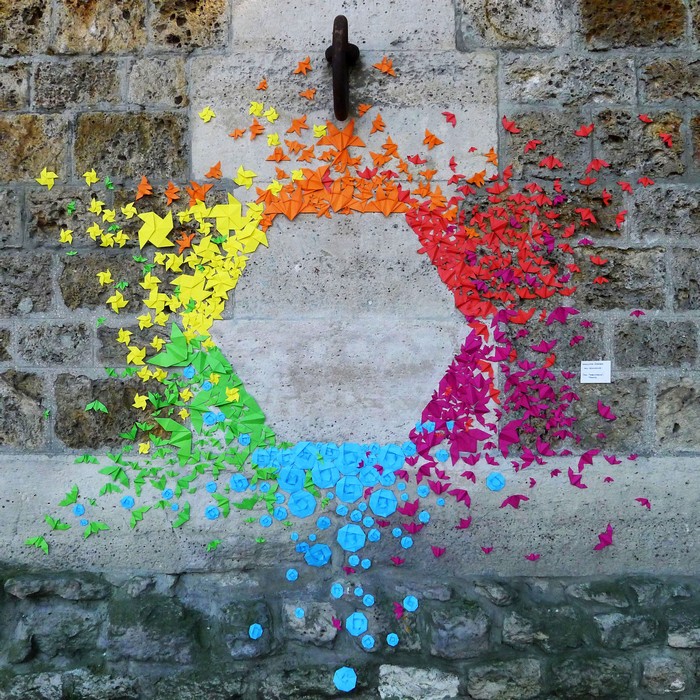 Street art: French artist colors the cities with origamis street art Street art: French artist colors the cities with origamis Street art French artist colors the cities with origamis 7