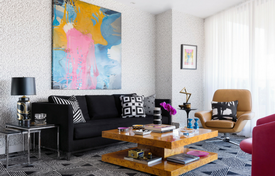 Geometric Patterns and Andy Warhol Meet in this Eclectic InteriorGeometric Patterns and Andy Warhol Meet in this Eclectic Interior