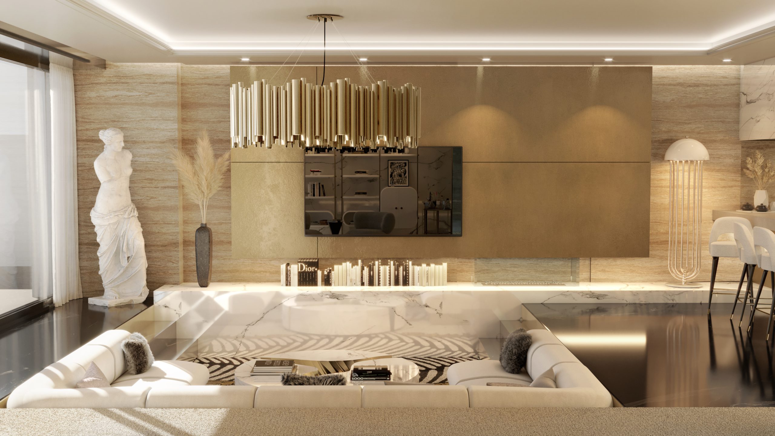 GET INSPIRED BY A GOLDEN DETAILED LIVING ROOM