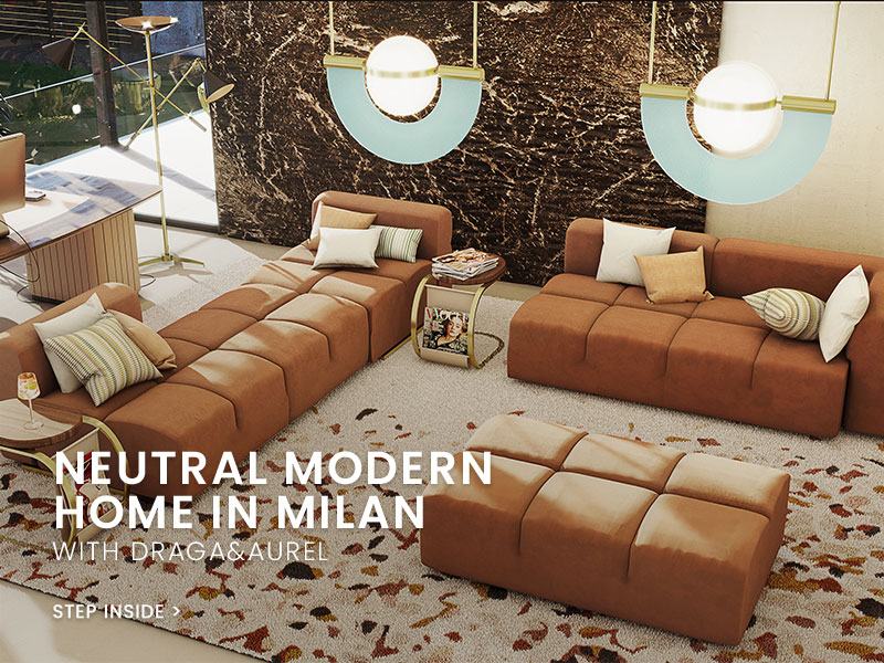 NEUTRAL MODERN HOME IN MILAN WITH DRAGA & AUREL
