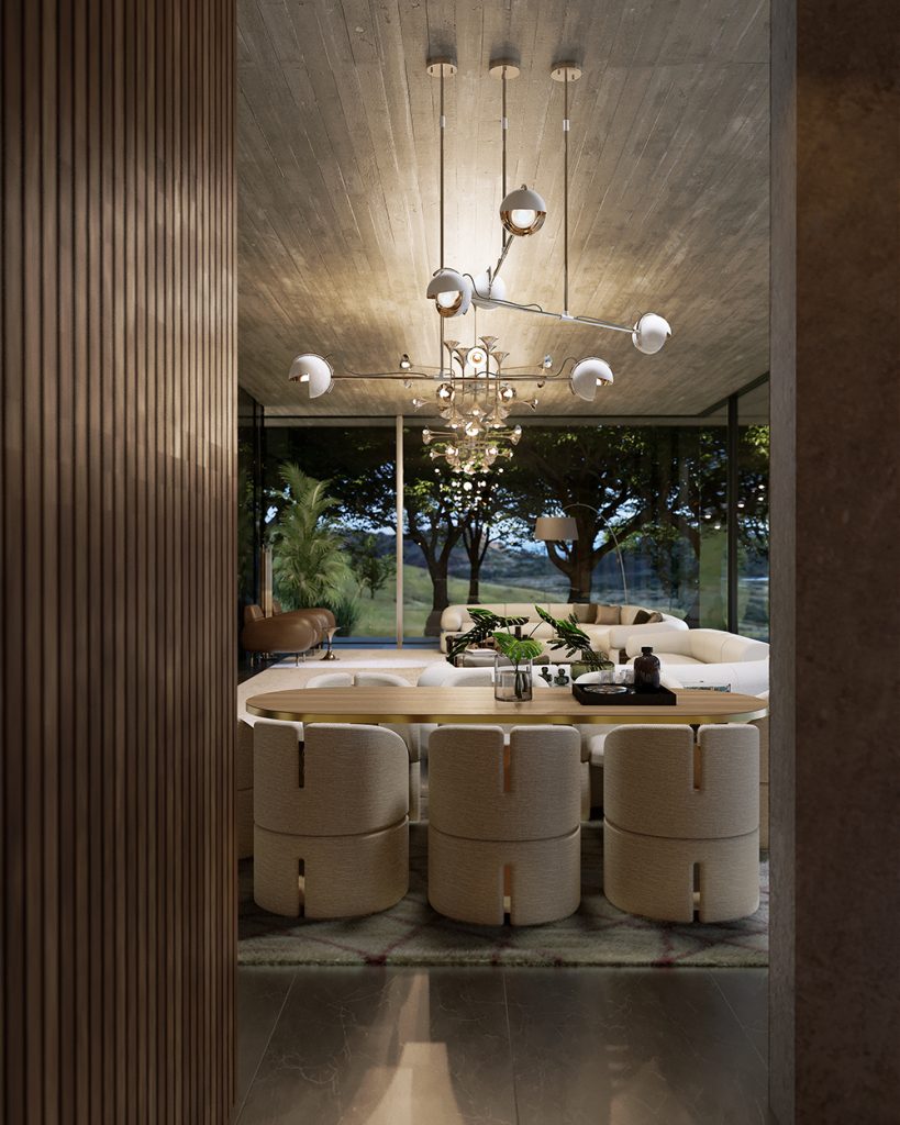 ELENGANT DINING IN BEIGE AND BRASS – Room by Room