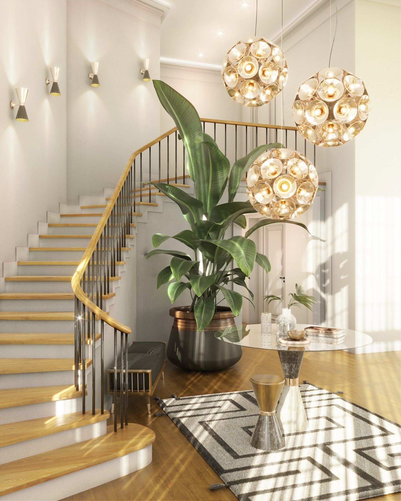 Mid-Century Modern Warmth: an Luxury Inviting Entrance – Room by Room